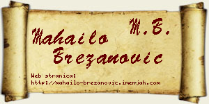 Mahailo Brezanović vizit kartica
